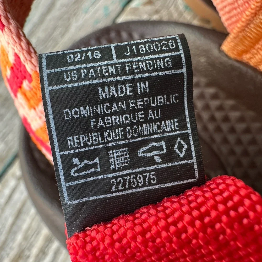 Chaco Kids Z1 Ecotread Orange Water Sport Sandals Big Kid Size 4‎ US Outdoor EUC